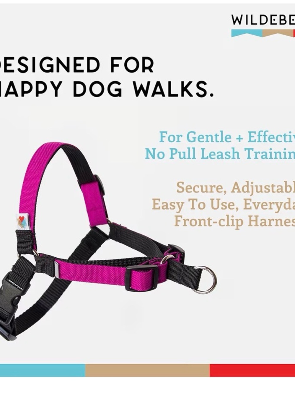 Wildebeest No Pull Dog Harness | Comfortable Training Harnesses Large - Picture 2 of 5